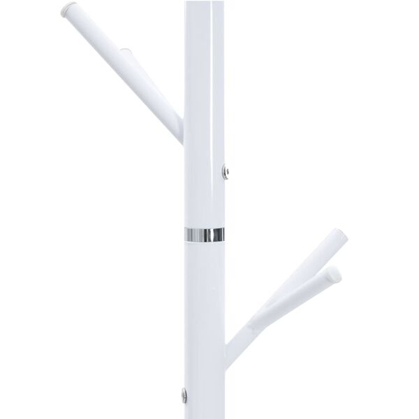 Porte-Manteau sur Pied Blanc Arbre Rameaux Socle Rond, vue 4 sur 4