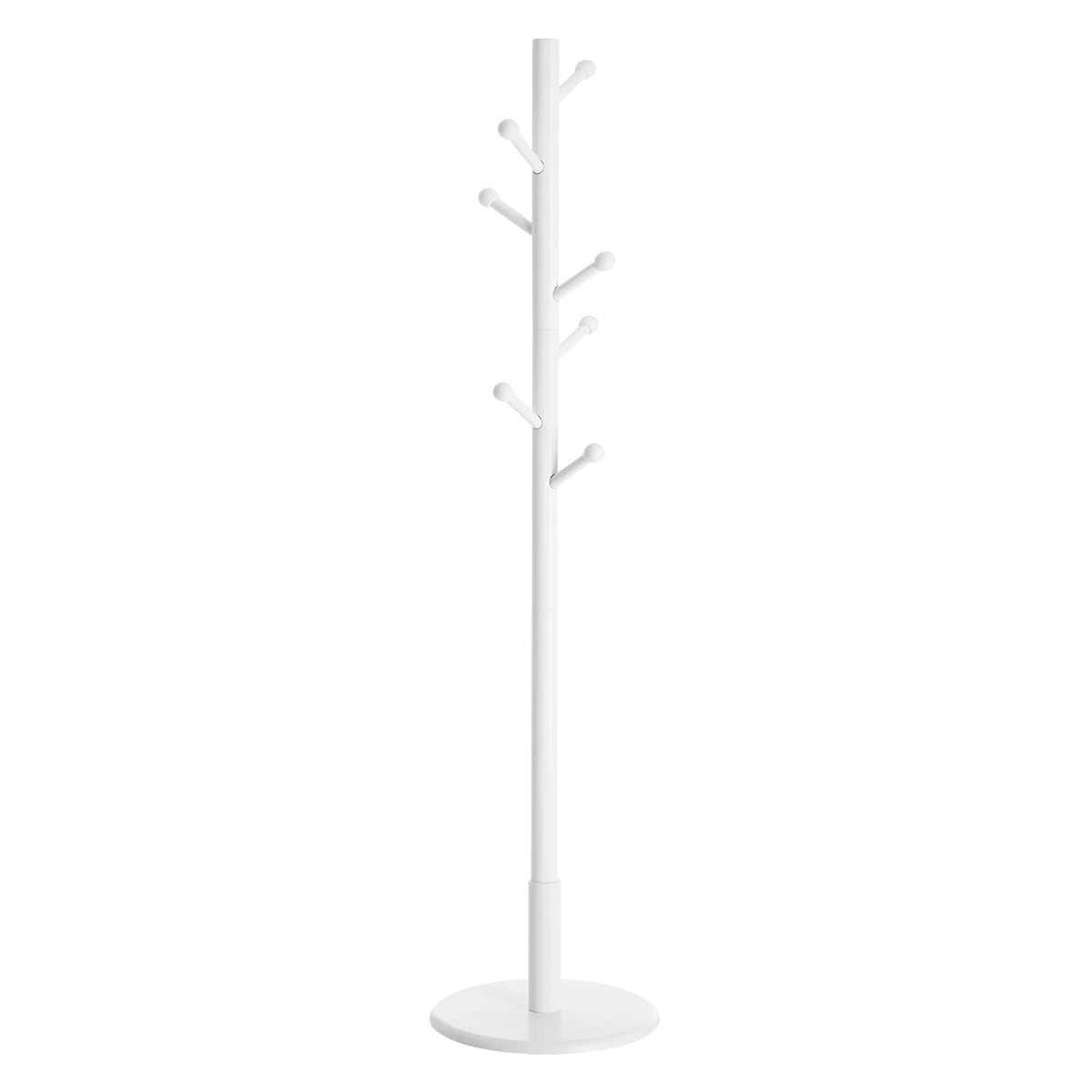 Porte-Manteau sur Pied Blanc Bois Arbre Boules Socle, vue 5 sur 5