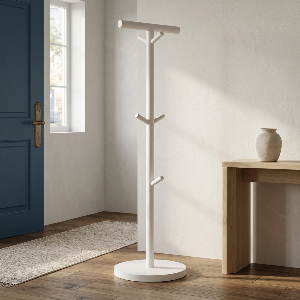 Porte-Manteau sur Pied Blanc Bois Enfant, vue 2 sur 4