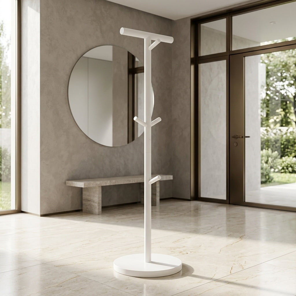 Porte-Manteau sur Pied Blanc Bois Enfant, vue 3 sur 4