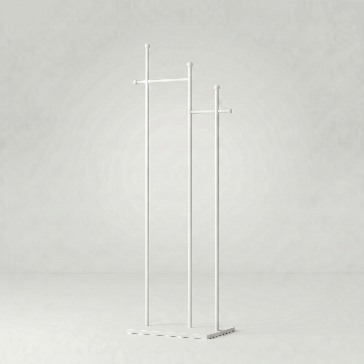 Porte-Manteau sur Pied Blanc Montants Barre Cintres, vue 4 sur 4