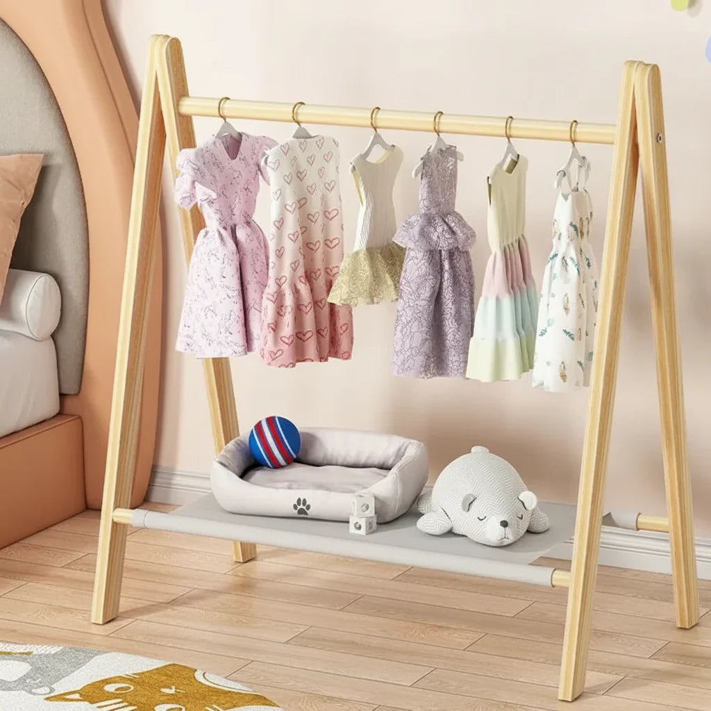 Porte-Manteau sur Pied Bois Bébé, vue 3 sur 5