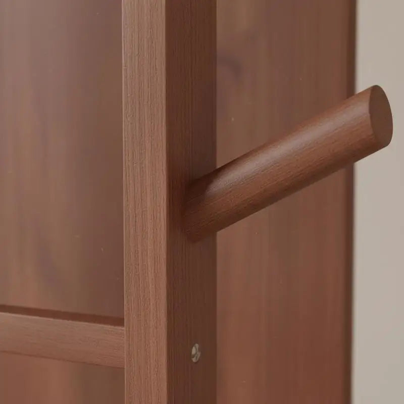 Porte-Manteau sur Pied Bois Massif Miroir, vue 5 sur 5