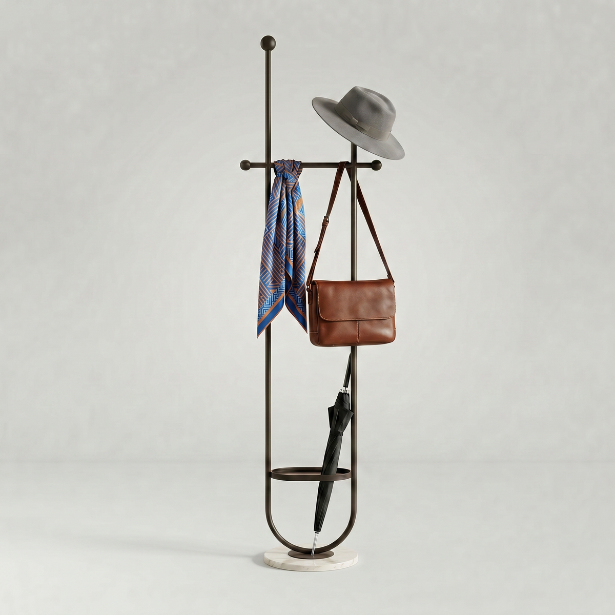 Porte-Manteau sur Pied Doré Marbre Chambre, vue 4 sur 4
