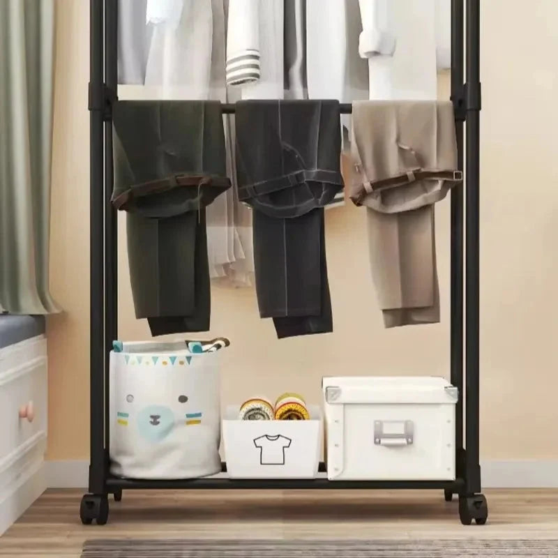 Porte-Manteau sur Pied Étroit Double Barre, vue 5 sur 5