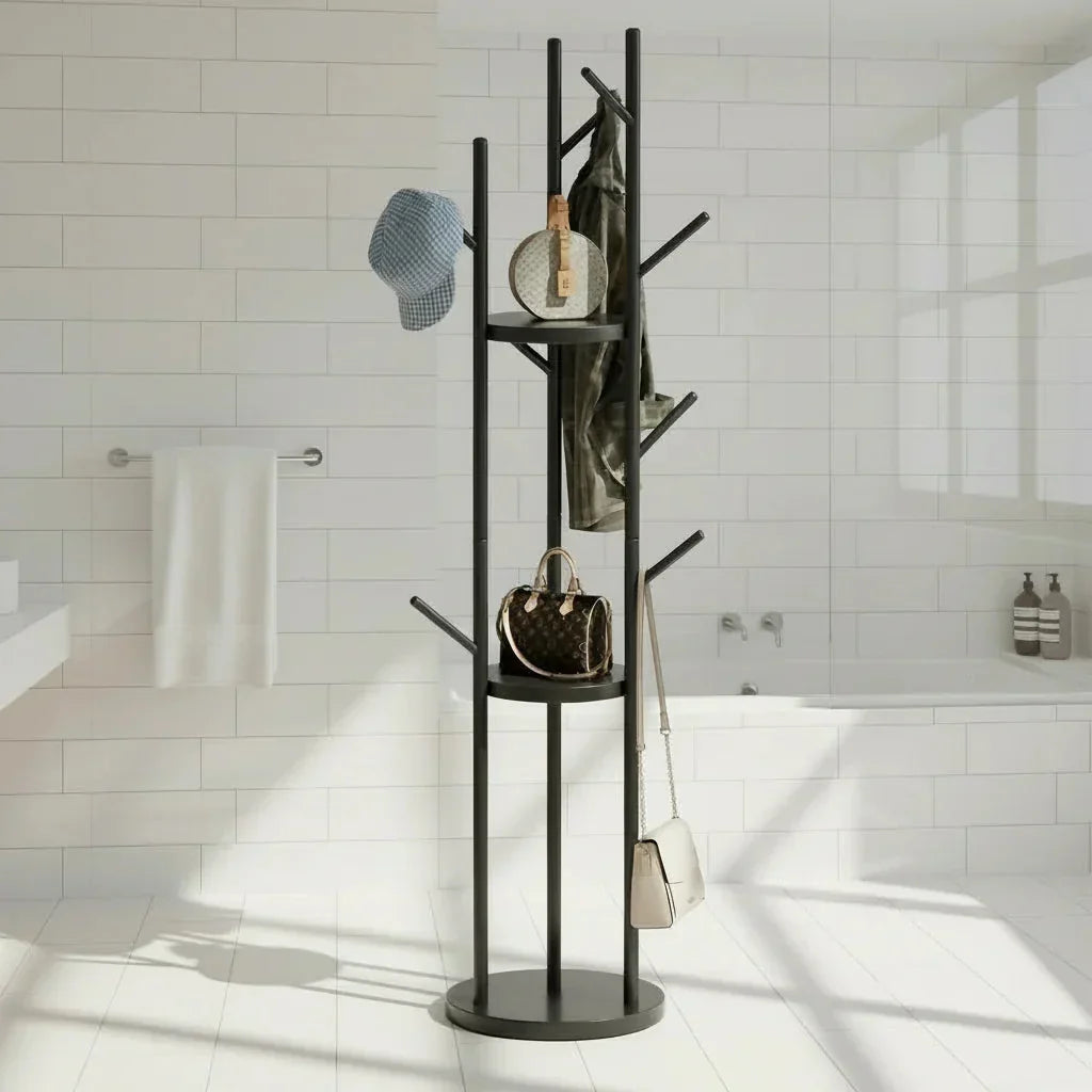 Porte-Manteau sur Pied Métal Salle de Bain, vue 1 sur 6