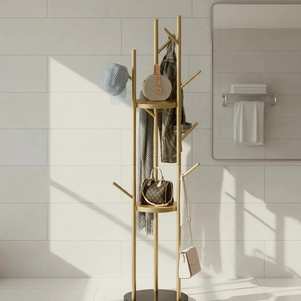 Porte-Manteau sur Pied Métal Salle de Bain, vue 2 sur 6