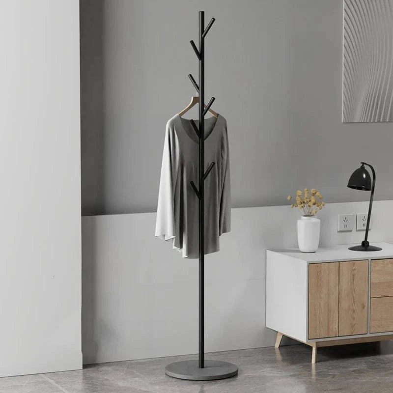 Porte-Manteau sur Pied Noir Arbre Branches Socle Marbre, vue 2 sur 4