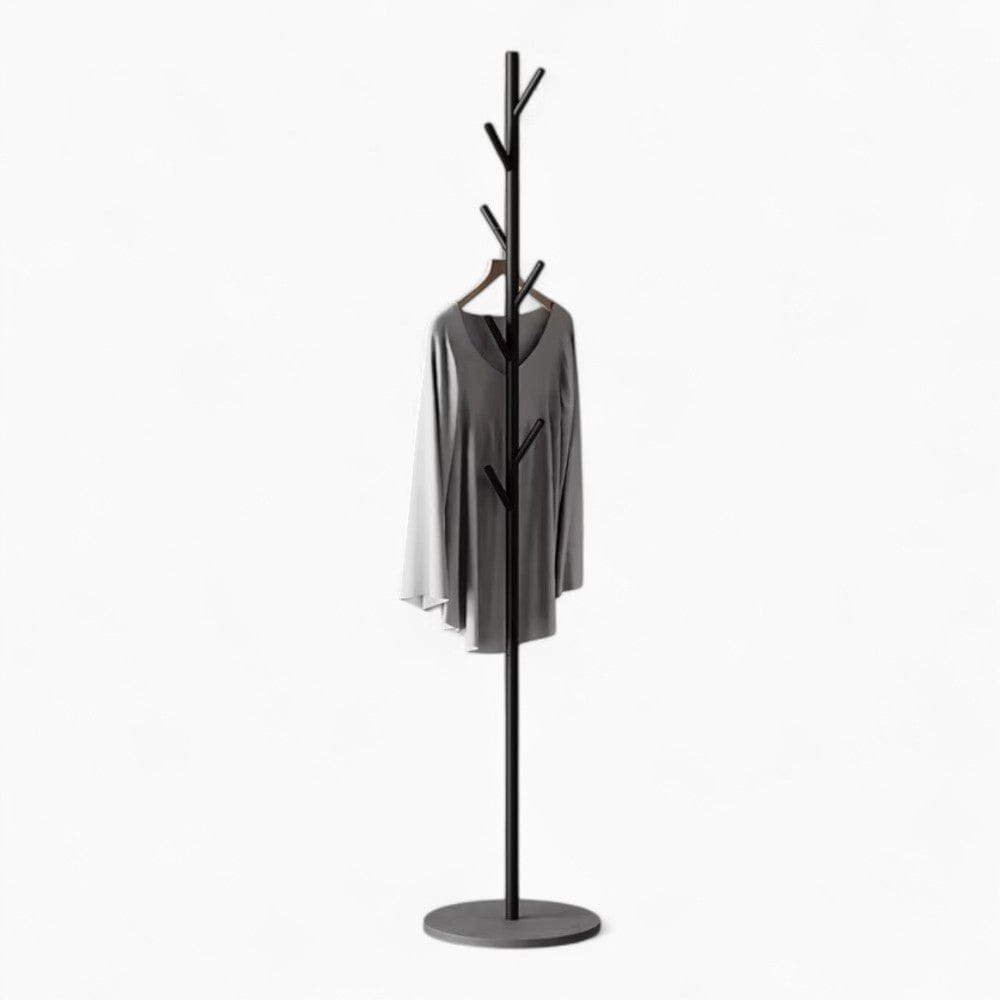 Porte-Manteau sur Pied Noir Arbre Branches Socle Marbre, vue 3 sur 4