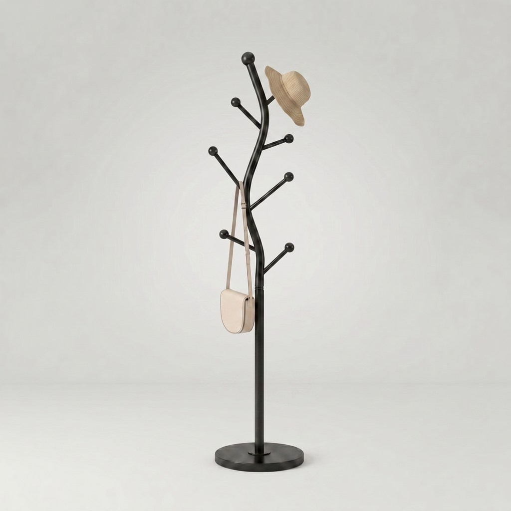 Porte-Manteau sur Pied Noir Arbre Courbé Boules, vue 4 sur 4