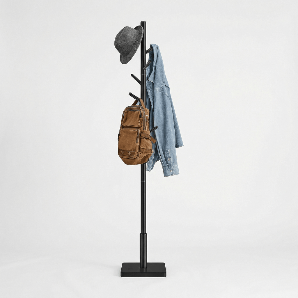 Porte-Manteau sur Pied Noir Arbre Socle, vue 4 sur 4