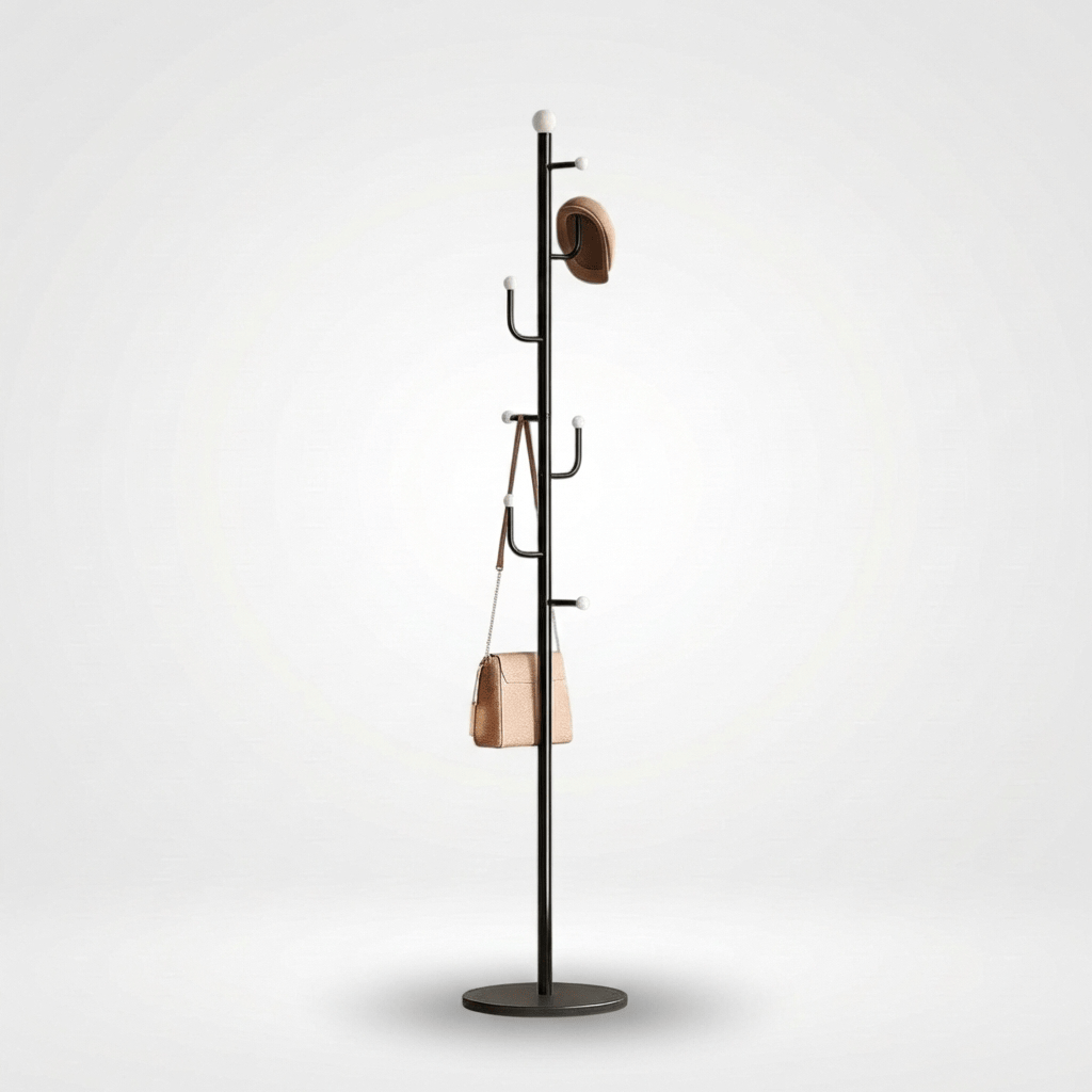 Porte-Manteau sur Pied Noir Branche Vertical, vue 4 sur 4