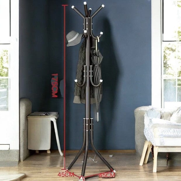 Porte-Manteau sur Pied Noir Métal Perroquet Boules Trépied, vue 3 sur 4