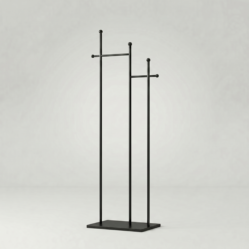 Porte-Manteau sur Pied Noir Montants Barre Cintres, vue 4 sur 4