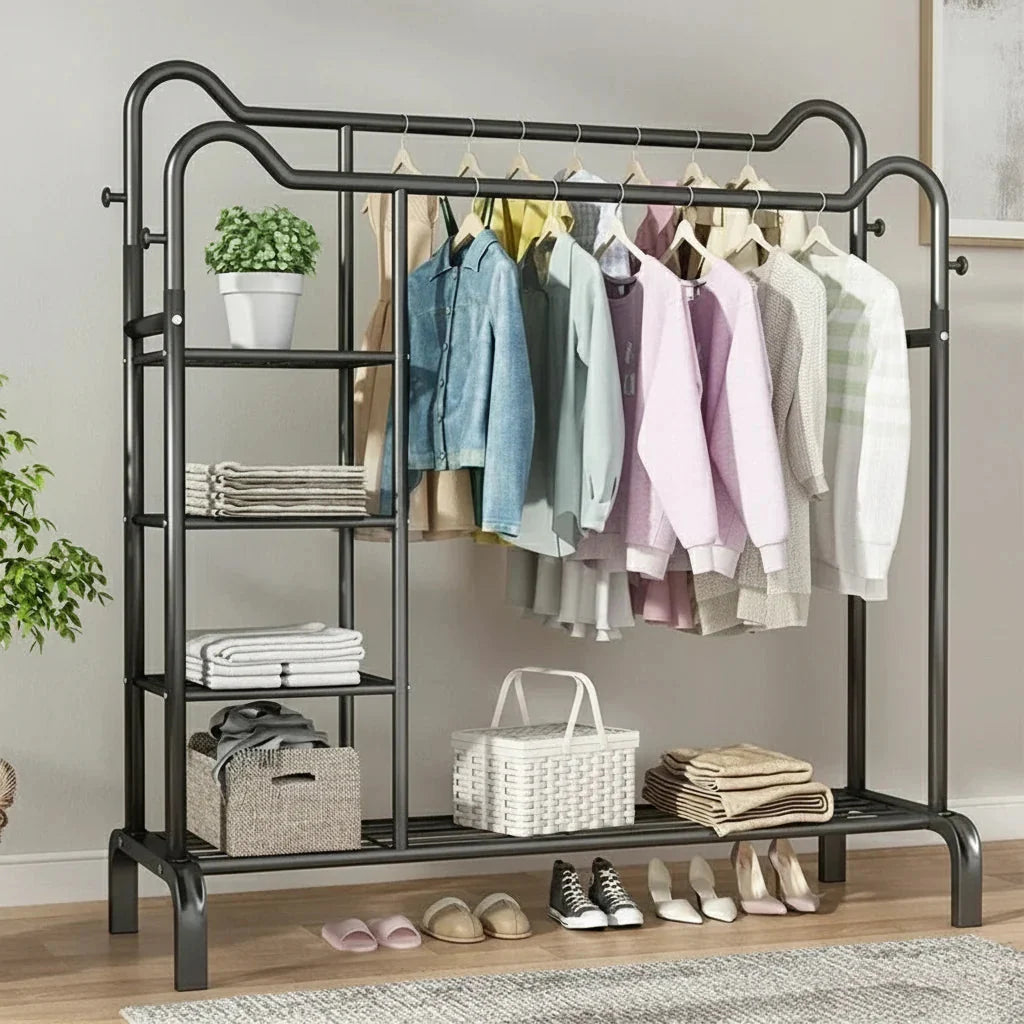 Porte-Manteau sur Pied Noir Penderie, vue 3 sur 5