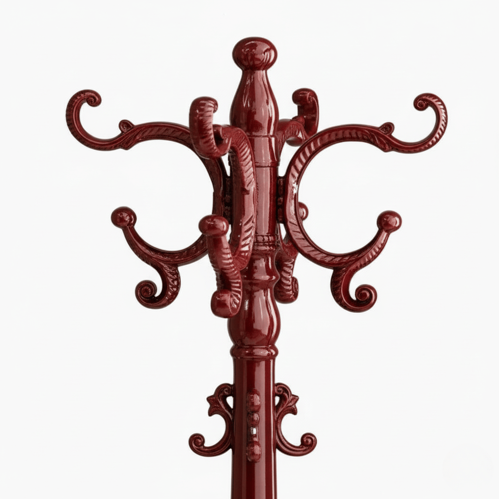 Porte-Manteau sur Pied Rouge Perroquet, vue 4 sur 4
