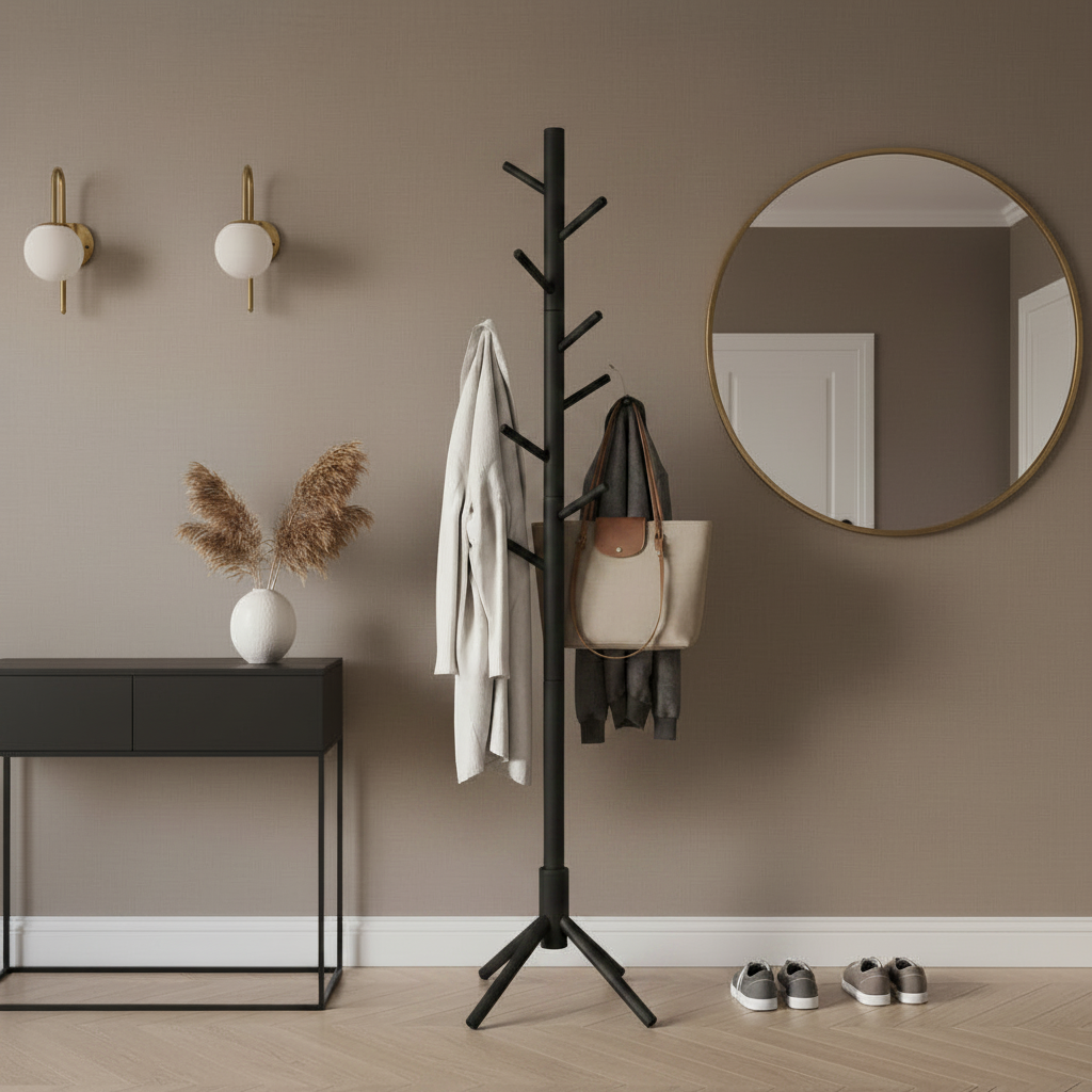 Porte-Manteau sur Pied Scandinave Barre de Pendaison, vue 1 sur 5