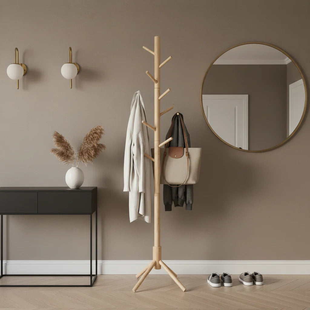 Porte-Manteau sur Pied Scandinave Barre de Pendaison, vue 2 sur 5