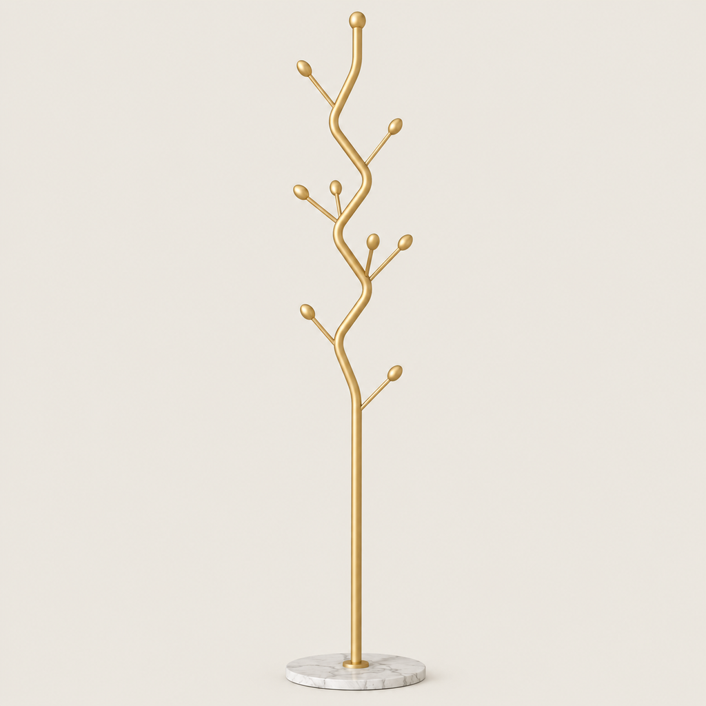 Porte-Manteau sur Pied Socle Rond Marbre, vue 5 sur 7