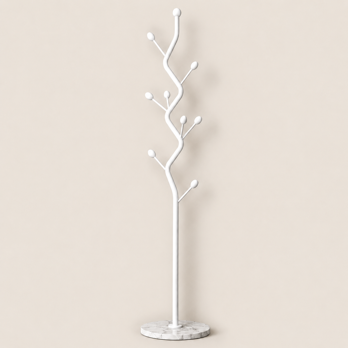 Porte-Manteau sur Pied Socle Rond Marbre, vue 6 sur 7