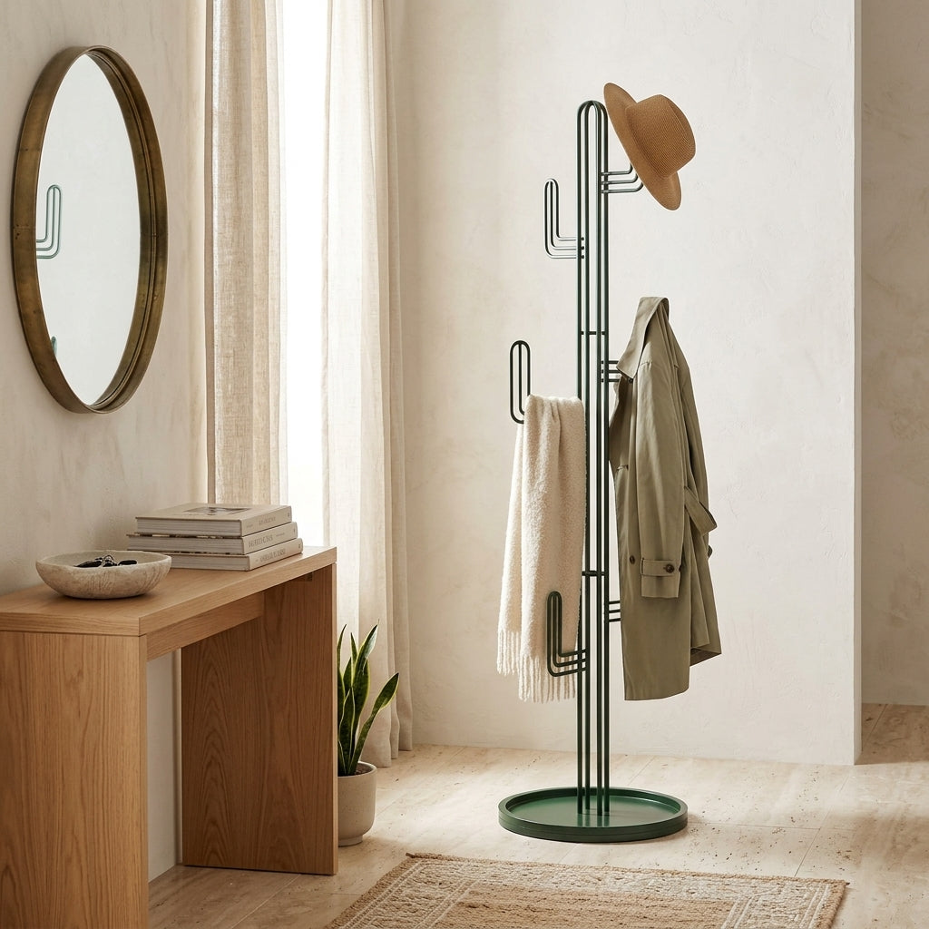 Porte-Manteau sur Pied Vert Cactus, vue 1 sur 5