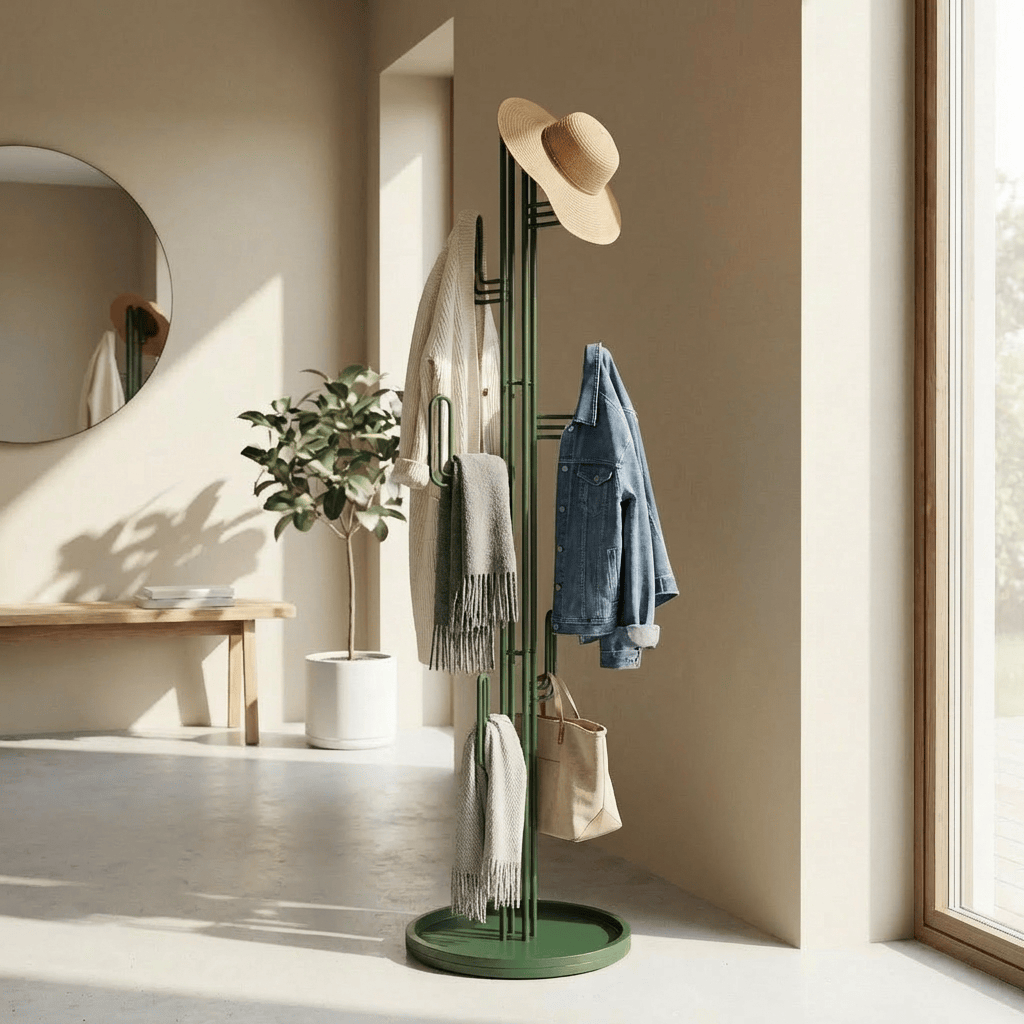 Porte-Manteau sur Pied Vert Cactus, vue 2 sur 5